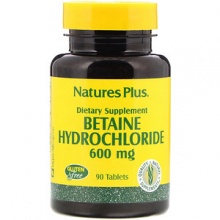 Витамины Natures Plus Betaine Hydrochloride 600 мг 90 таблеток