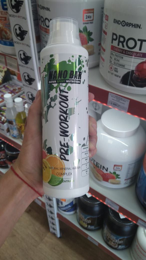 Предтренировочный комплекс NanoBar Pre Workout complex concentrate 500 ml